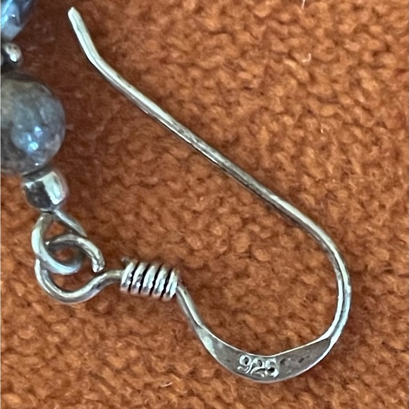 Vintage, Wyoming Turritella Agate, 925 Earrings - Picture 4 of 5